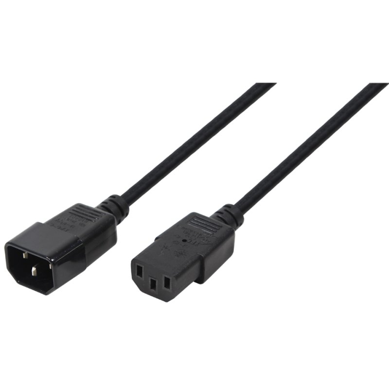 LogiLink câble rallonge secteur C14 - C13, noir, 1,8 m