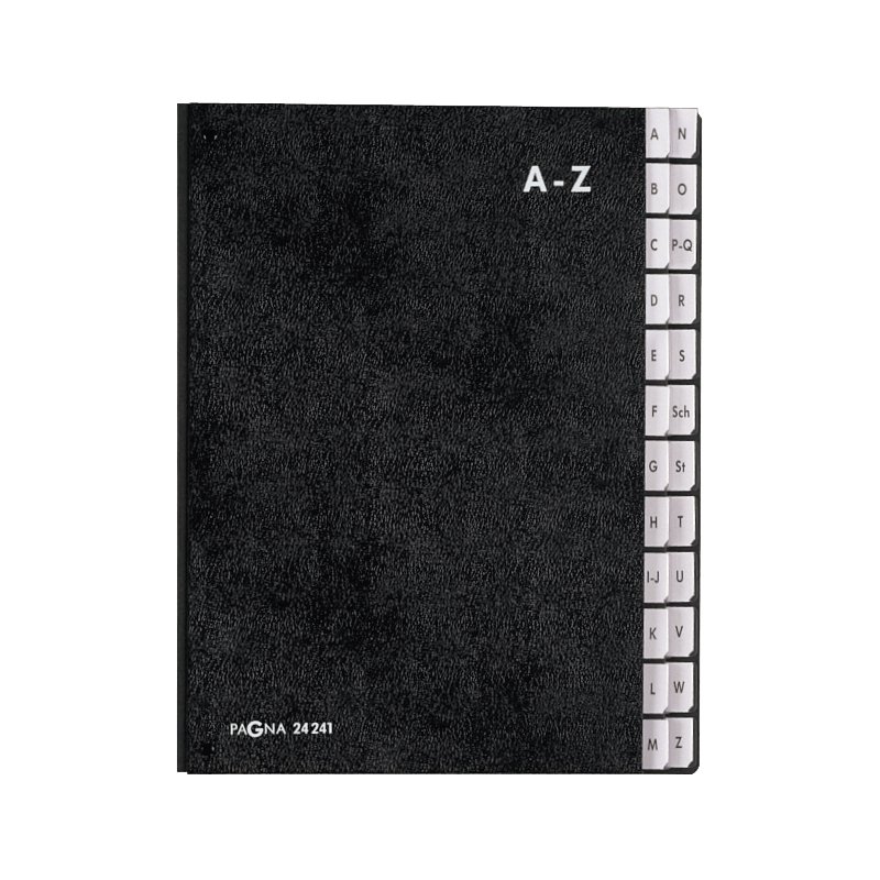 PAGNA file divider A4, 24 compartments, A-Z, black