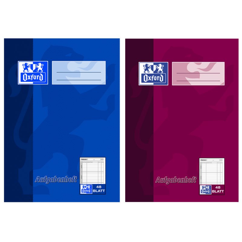 Oxford cahier A5, bleu et rouge, 48 feuilles