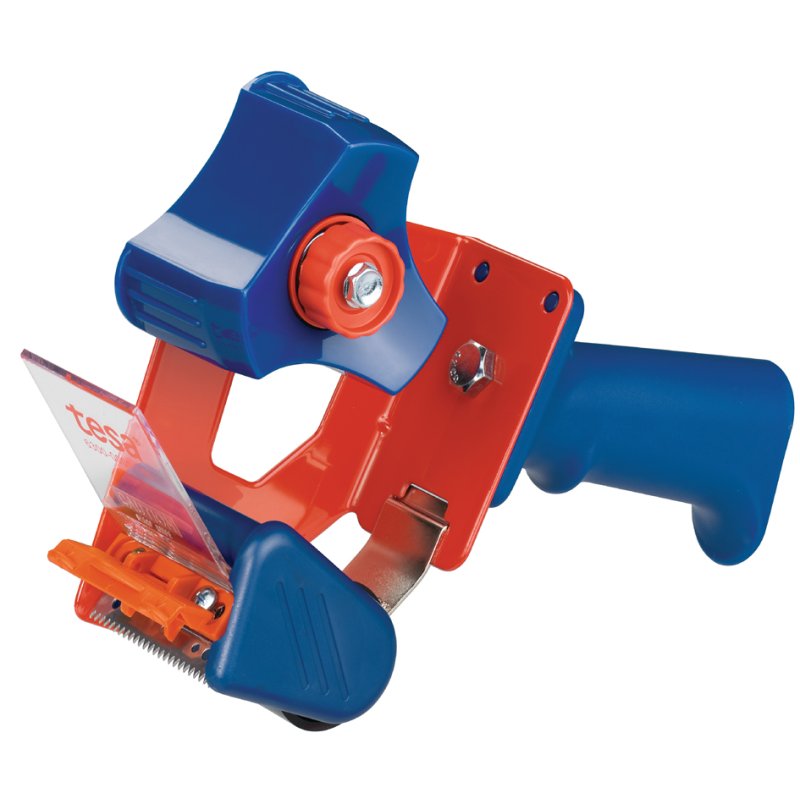 tesa dérouleur manuel Economy, jusqu'à 50 mm, bleu/rouge, frein de rouleau réglable