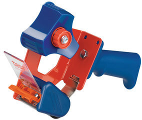 tesa handafroller Economy, tot 50 mm, blauw/rood, verstelbare rolrem