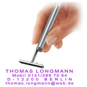 Schmorrde Heri stempelbalpen 6221, zilver/zwart, blauwe inkt