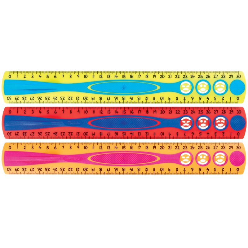 Maped règle plate Kidy Grip, 20 cm, antidérapante, plastique recyclé
