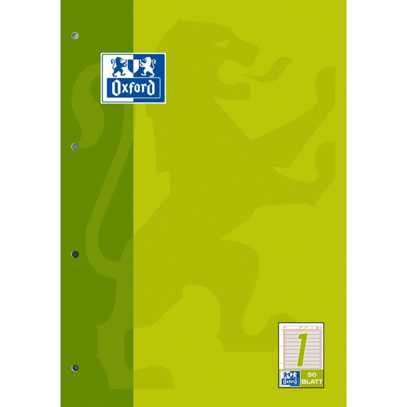 Oxford bloc-notes A4, ligné, 50 feuilles, 90 g/m²
