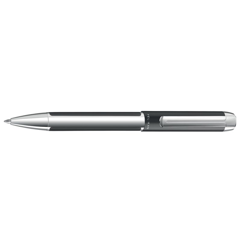 Pelikan stylo bille rétractable PURA, vert forêt, boîtier aluminium