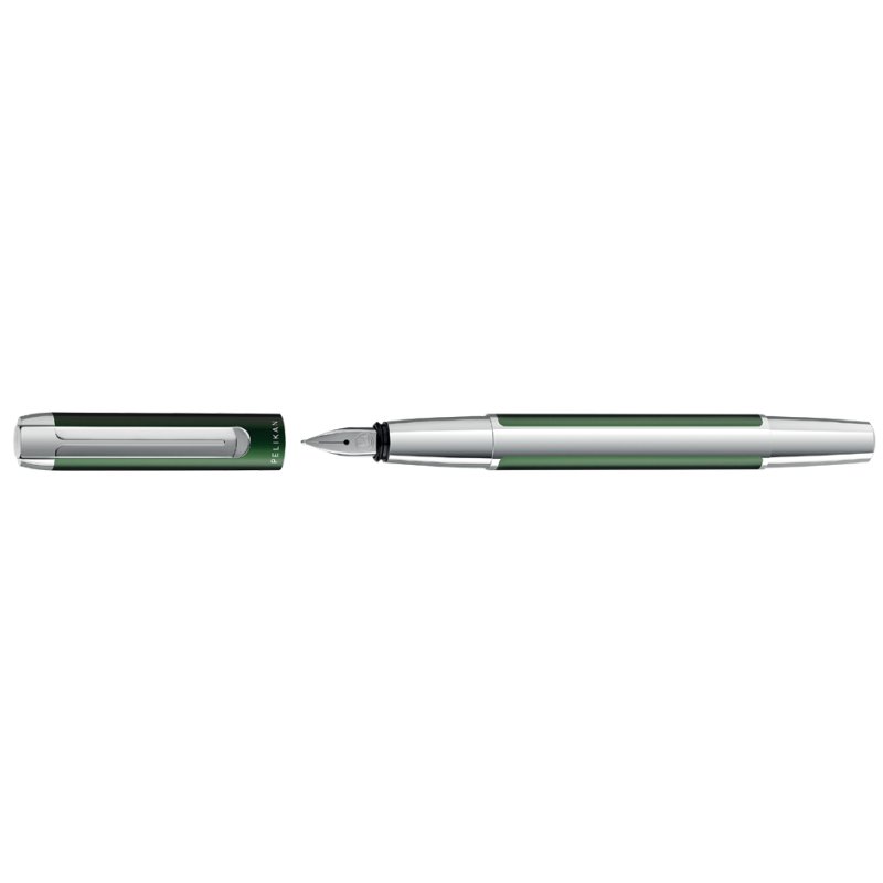 Pelikan stylo PURA, vert forêt, pointe large