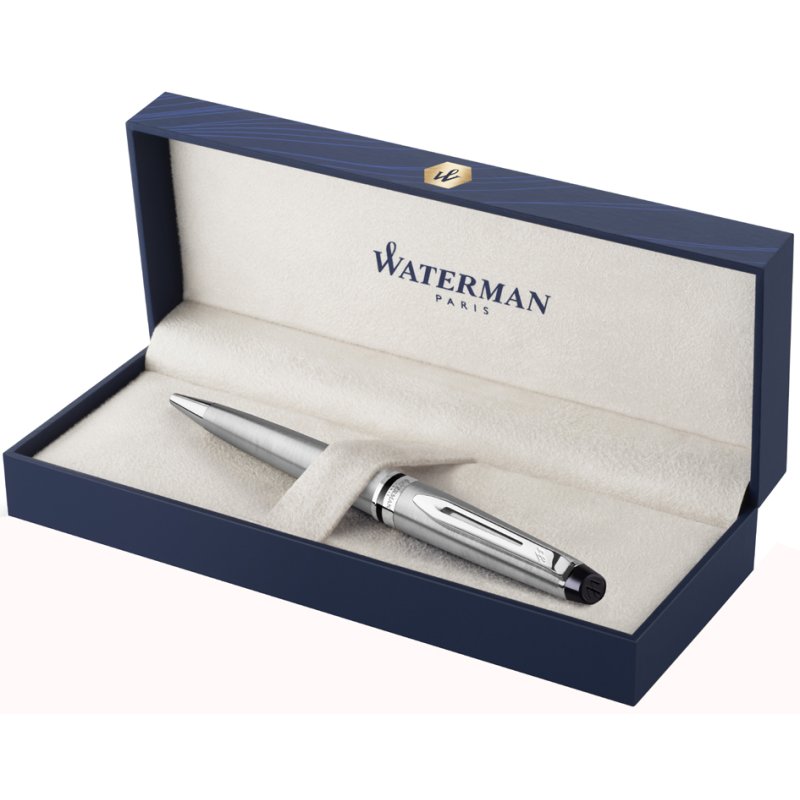 WATERMAN Expert stylo bille, noir, détails palladium, pointe moyenne