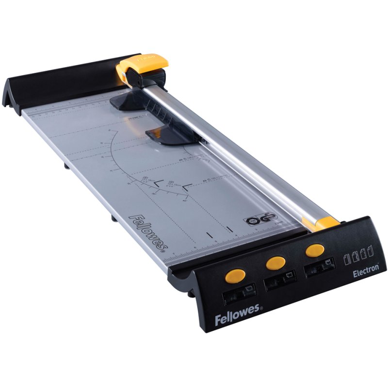 Fellowes cisaille rotative Electron, A3, capacité 10 feuilles, noir/jaune