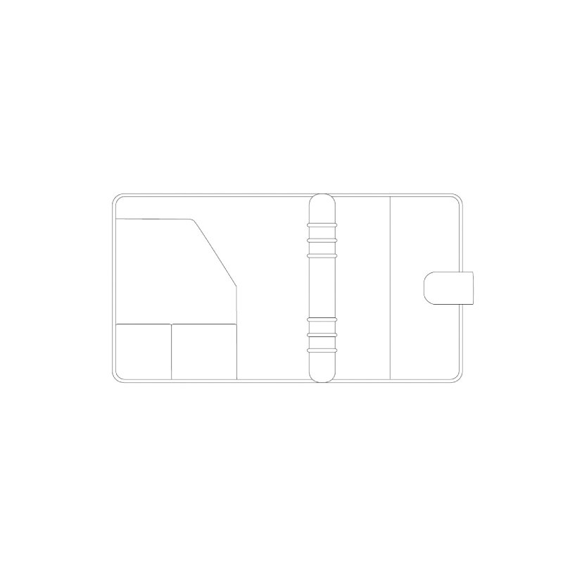 CHRONOPLAN agendaplanner Standard A5 Strak, kunstleder zwart, ringmechaniek, 190×240×40 mm