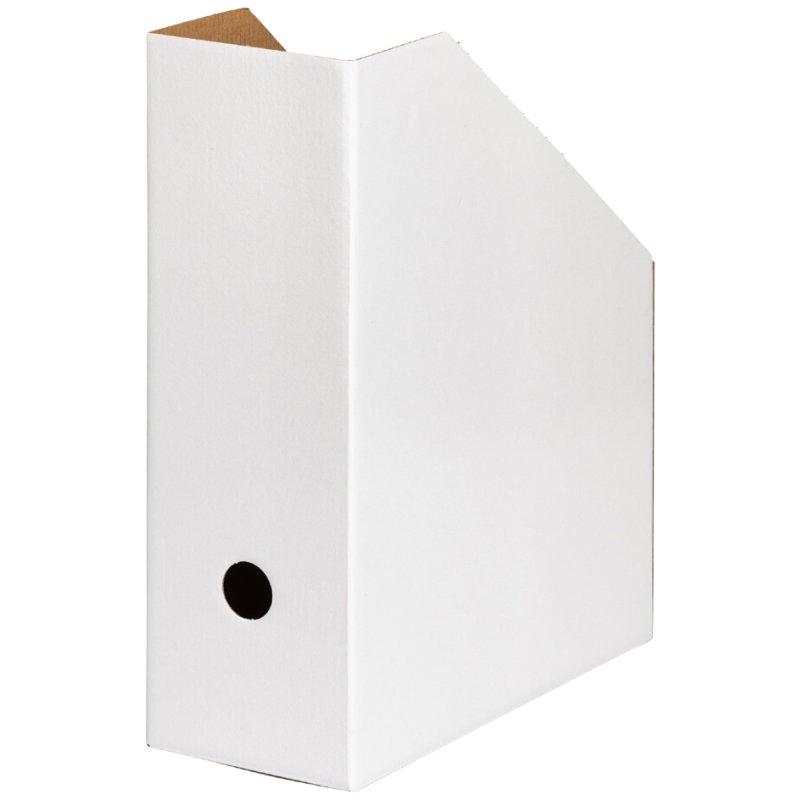 LANDRÉ bac de rangement Color A4 large, blanc, carton brillant