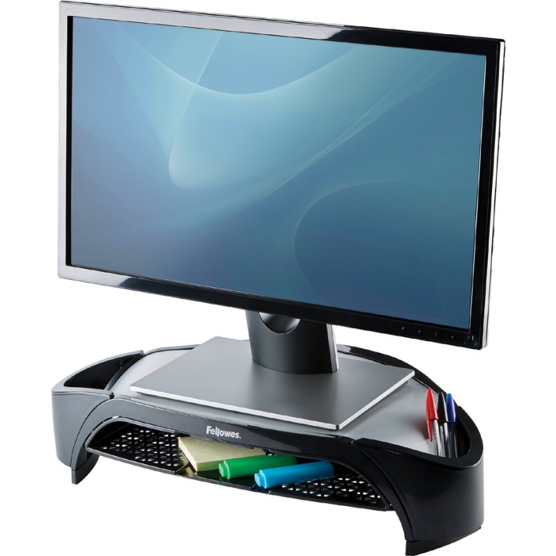 Fellowes monitorstandaard Smart Suites Plus, hoogte verstelbaar 3 standen, zwart/zilver