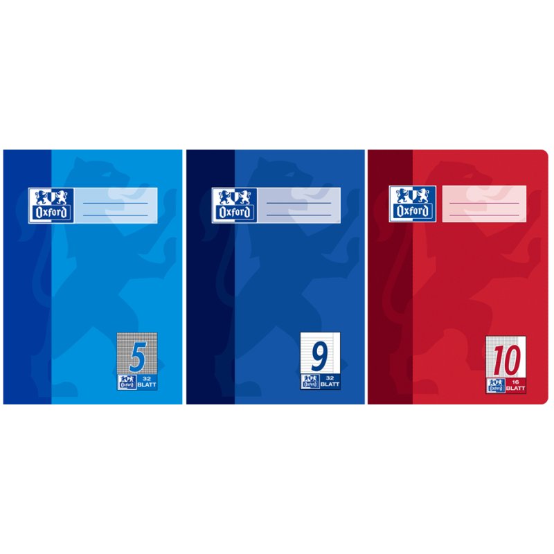 Oxford cahier A5, ligné, 32 feuilles, bleu