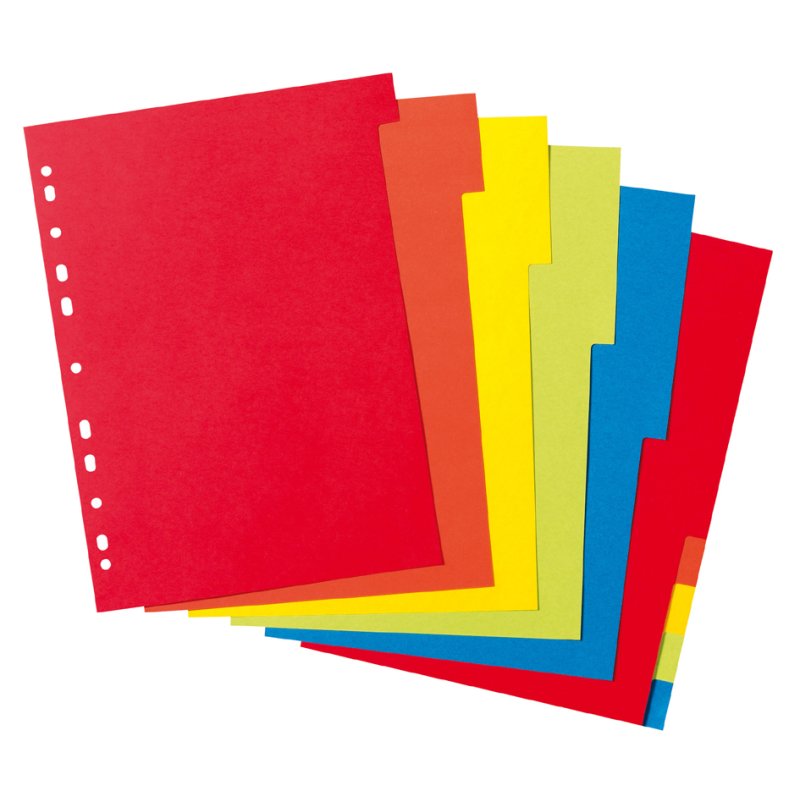 herlitz tabbladen gekleurd, 10-delig, 225×297 mm, manila-RC-karton