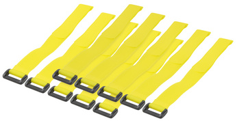 LogiLink klittenband kabelbinders, 300 × 20 mm, geel, 10 stuks