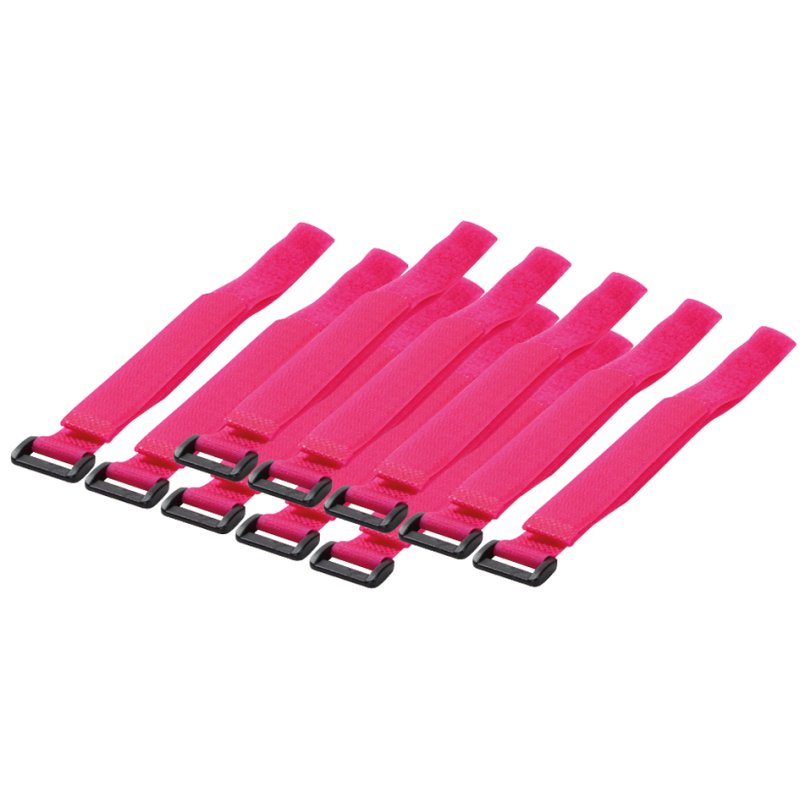 LogiLink serre-câbles auto-agrippant, 500 × 20 mm, rose, 10 pièces