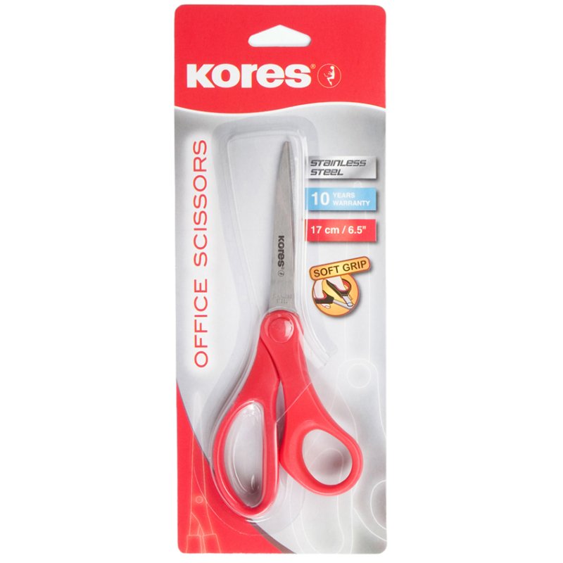 Kores ciseaux universels, poignée softgrip, 170 mm, acier inoxydable
