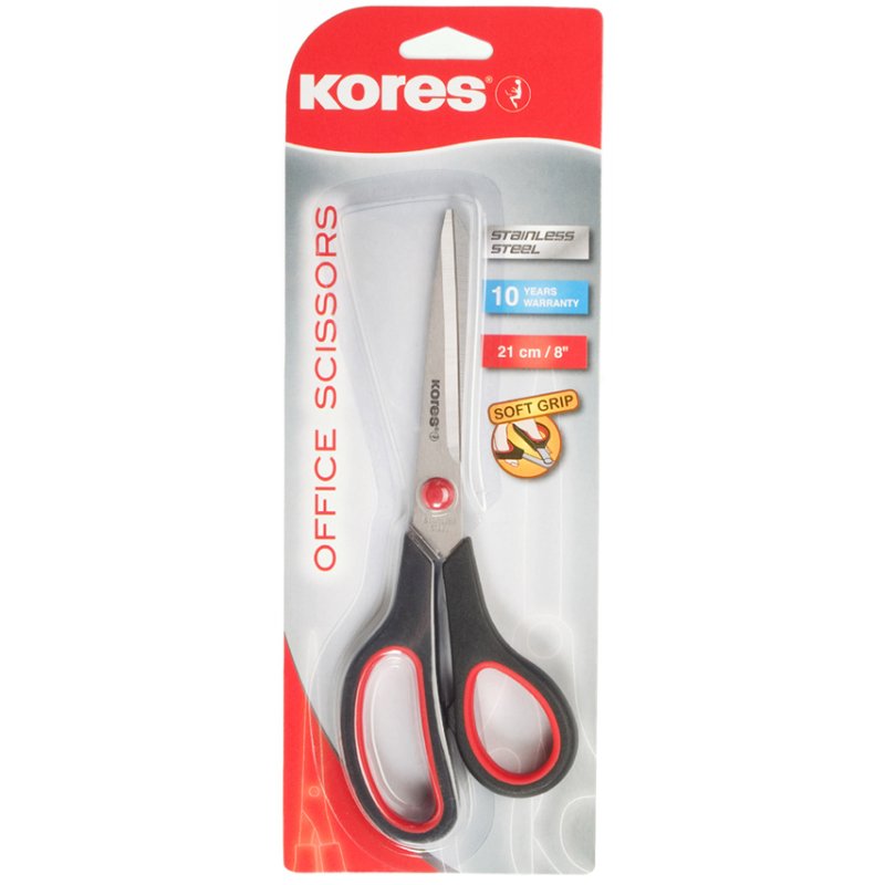 Kores ciseaux universels, poignée softgrip, 170 mm, acier inoxydable