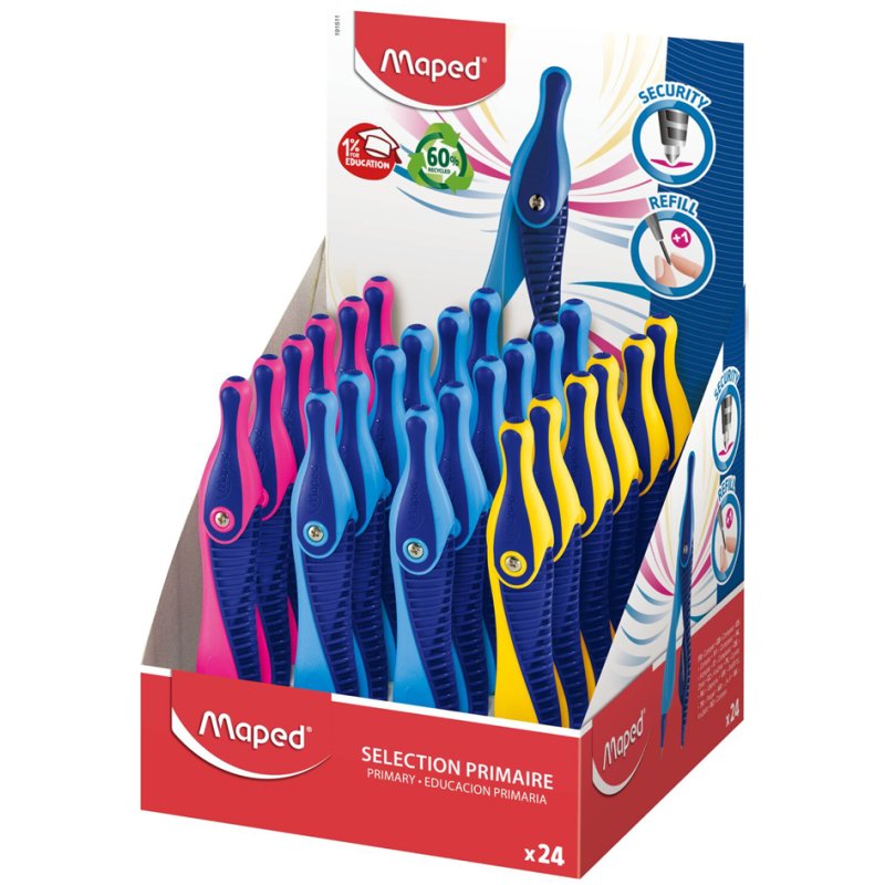 Maped passer Kid'z, sans bague adaptrice, coloré, 24 pièces