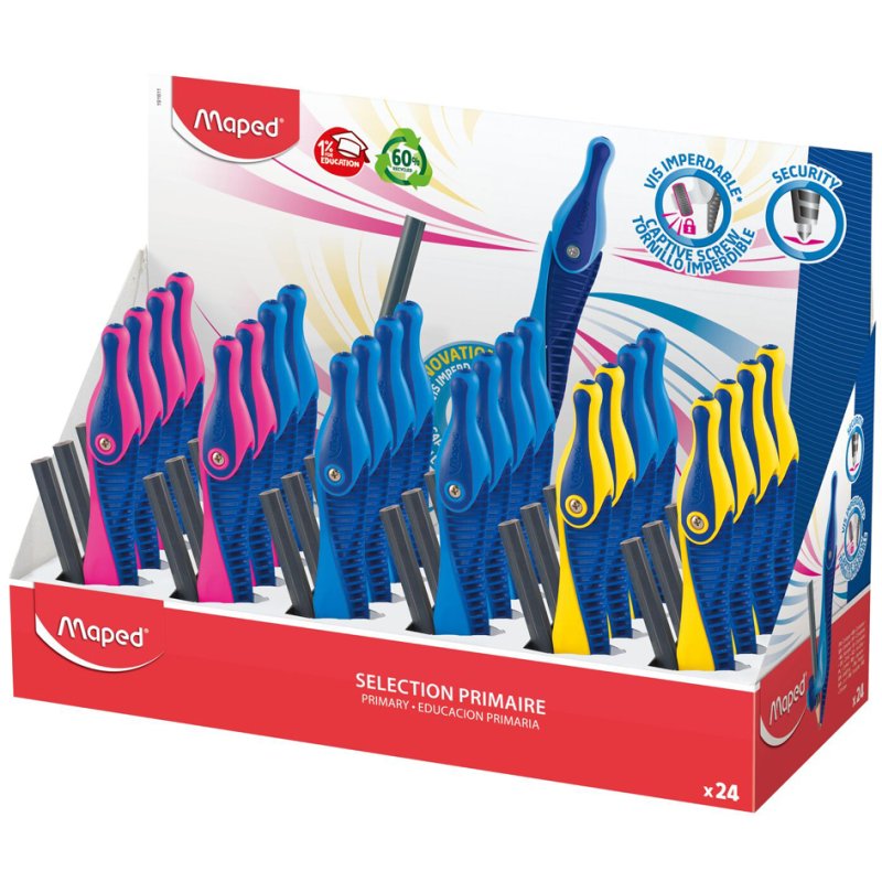 Maped passer Kid'z, sans bague adaptrice, coloré, 24 pièces