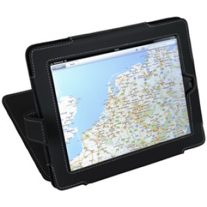 Alassio portfolio voor iPad 1/2, zwart, lederimitatie, standfunctie