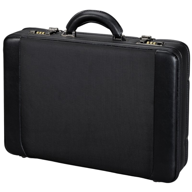 Alassio attachékoffer Modica, zwart kunstleer, uitneembare laptoptas