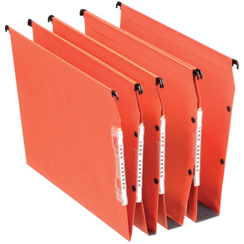 Esselte hangmappen Durobak, oranje, rug 30 mm, 25 stuks