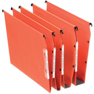 Esselte hangmappen tweekleurig, oranje, 15 mm rugbreedte, 25 stuks