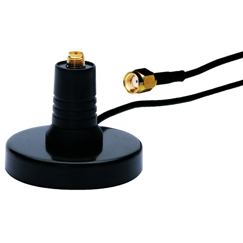 DIGITUS magnetische antennestandaard voor WLAN staafantennes, R-SMA aansluiting, zwart, 1,5 m