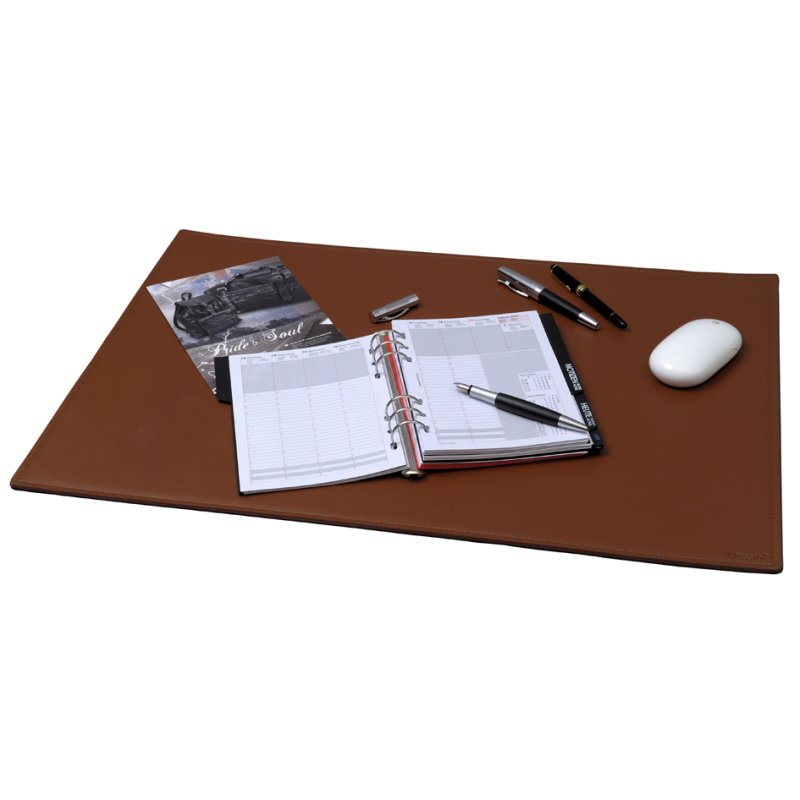 Alassio onderlegger echt leer, cognac, 650×450 mm