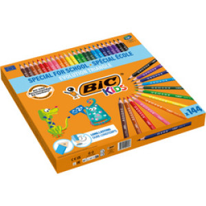 BIC KIDS driehoekige kleurpotloden Evolution Triangle, 144 stuks, 12 kleuren