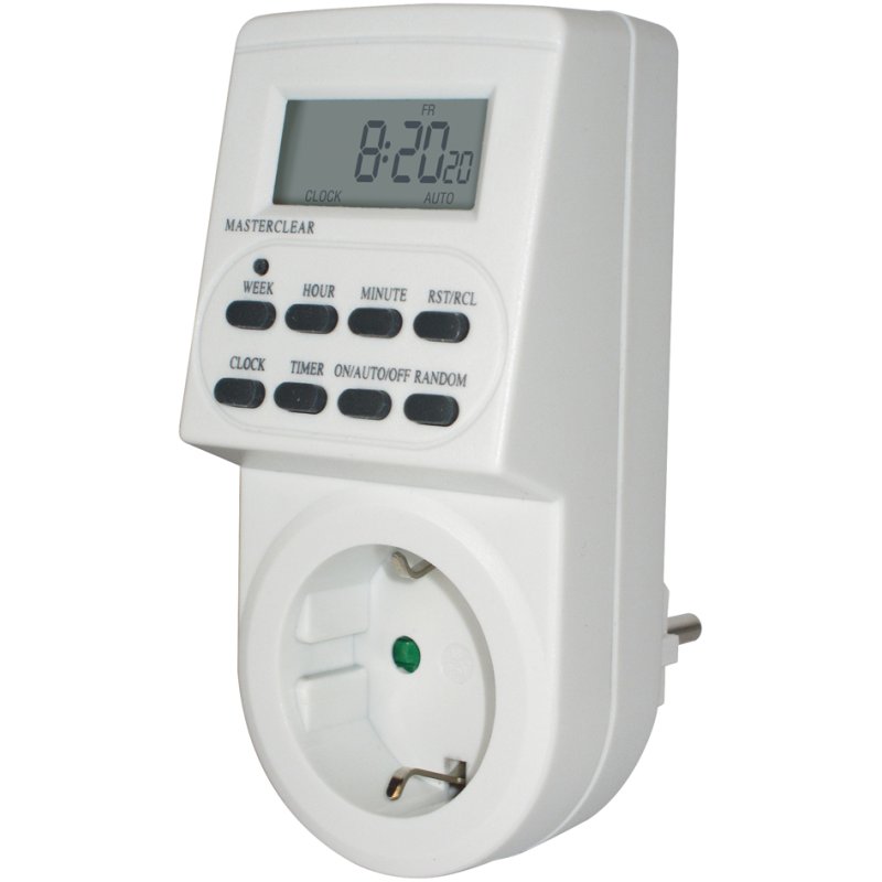 brennenstuhl minuterie numérique programmable DZ 20, blanc, écran LCD, 10 heures de commutation