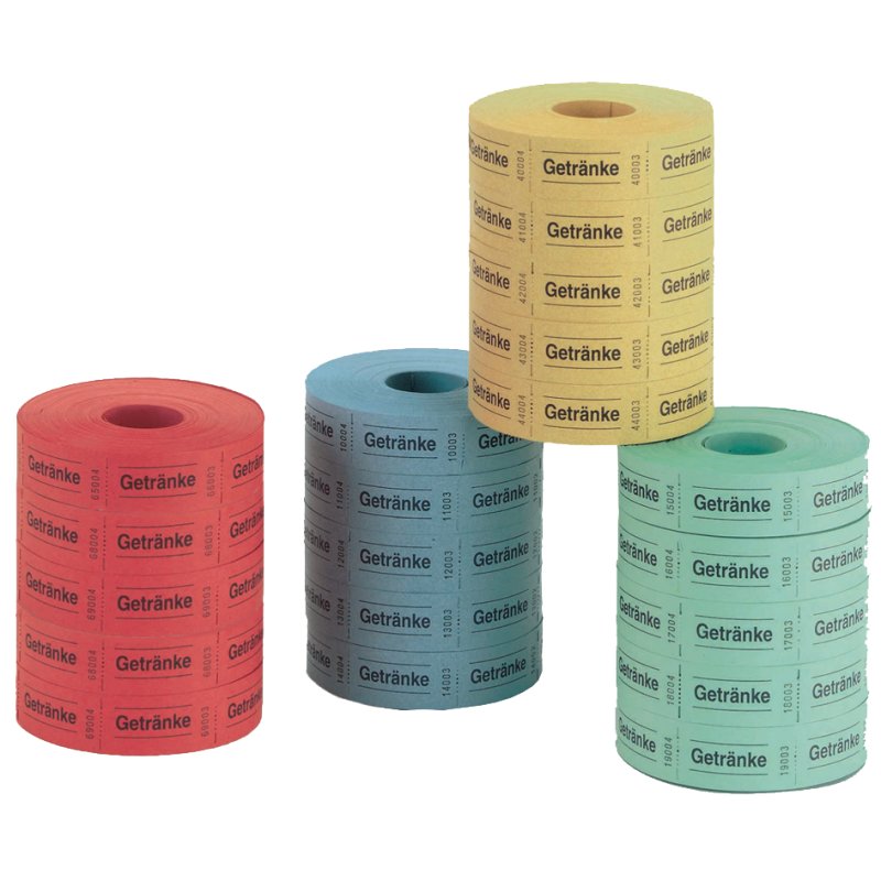 herlitz drankbonnen, 30 × 55 mm, 1.000 stuks per rol, 5 rollen