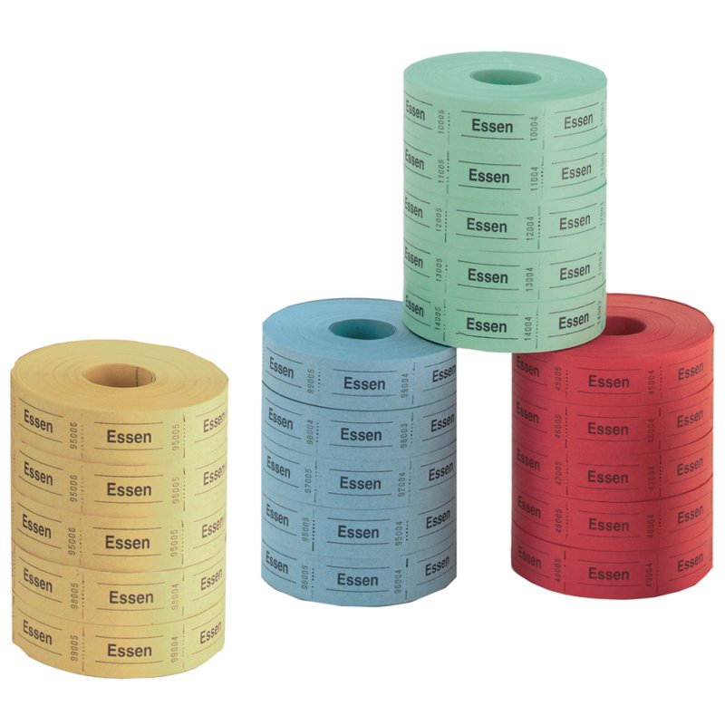 herlitz Essenmarken, doorlopend genummerd, 5 rollen