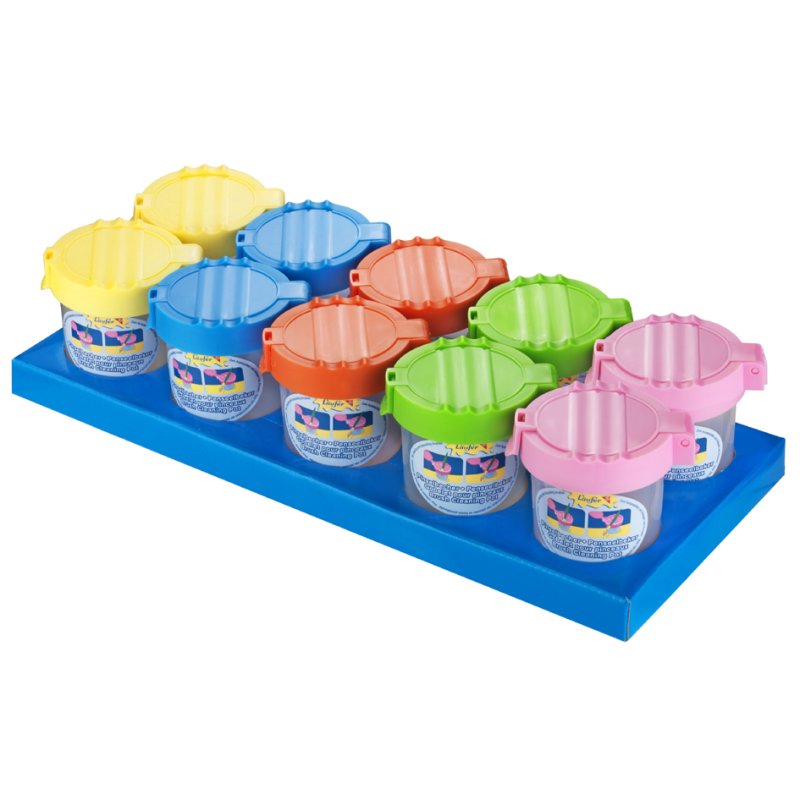 Läufer brush pot, coloured lid, 3 notches