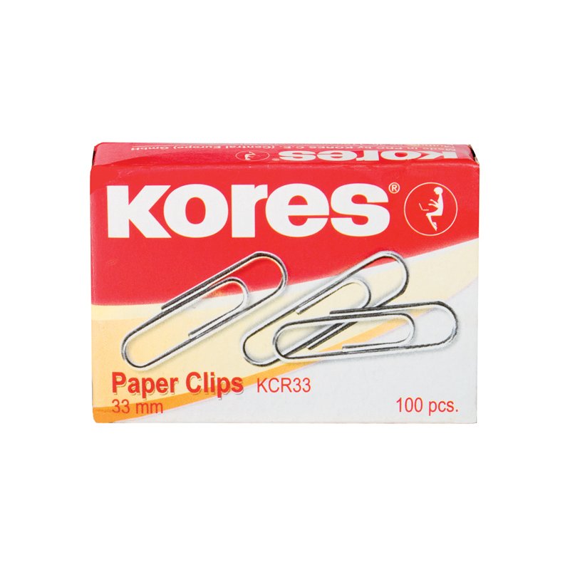 Kores trombones, 33 mm, galvanisés, 100 pièces