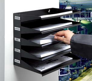 DURABLE sorteerstation Business, 5 vakken, zwart, DIN A4