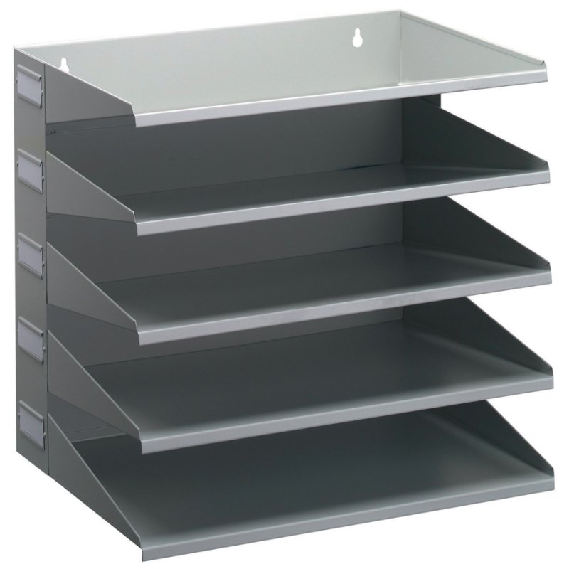 DURABLE bac de tri Business, 5 compartiments, acier gris, format A4