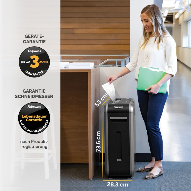 Fellowes papiervernietiger Powershred 125i, stroken 5,8 mm, 18 vel, 53 liter