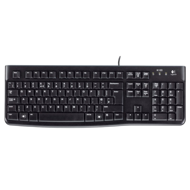 Logitech toetsenbord K120, QWERTZ, bedraad, USB-aansluiting