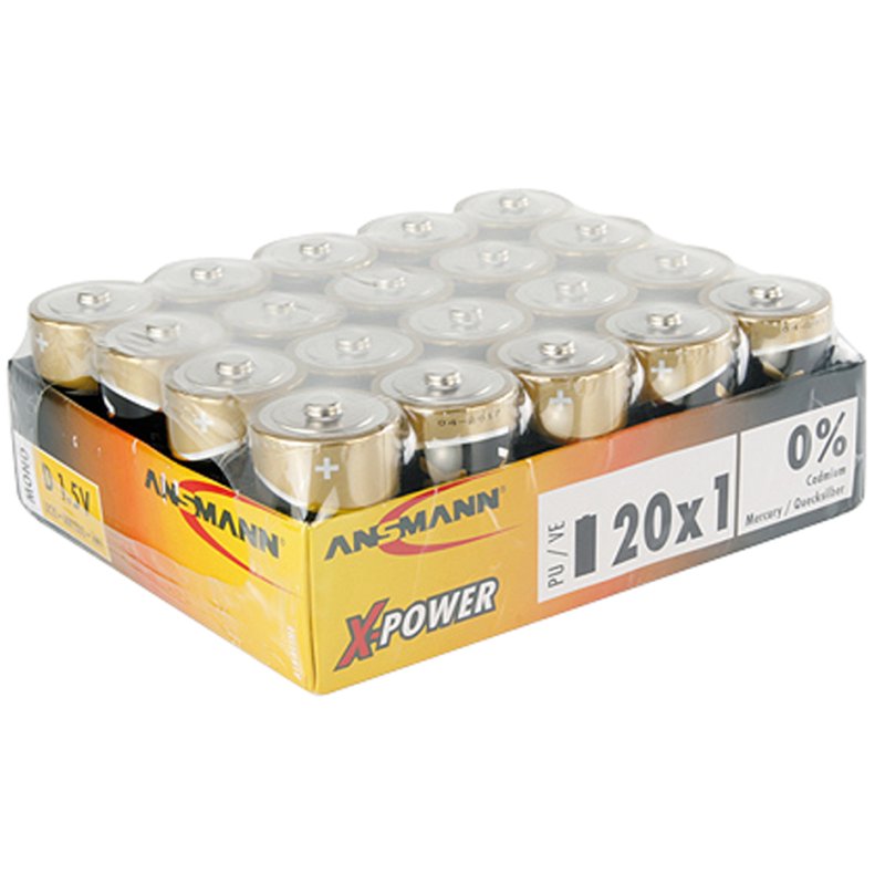 ANSMANN X-Power piles alcalines D mono, 1,5V, LR20, 2 pièces