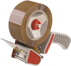 Wonday handafroller voor verpakkingstape, 50 mm, stalen mes, instelbare rem
