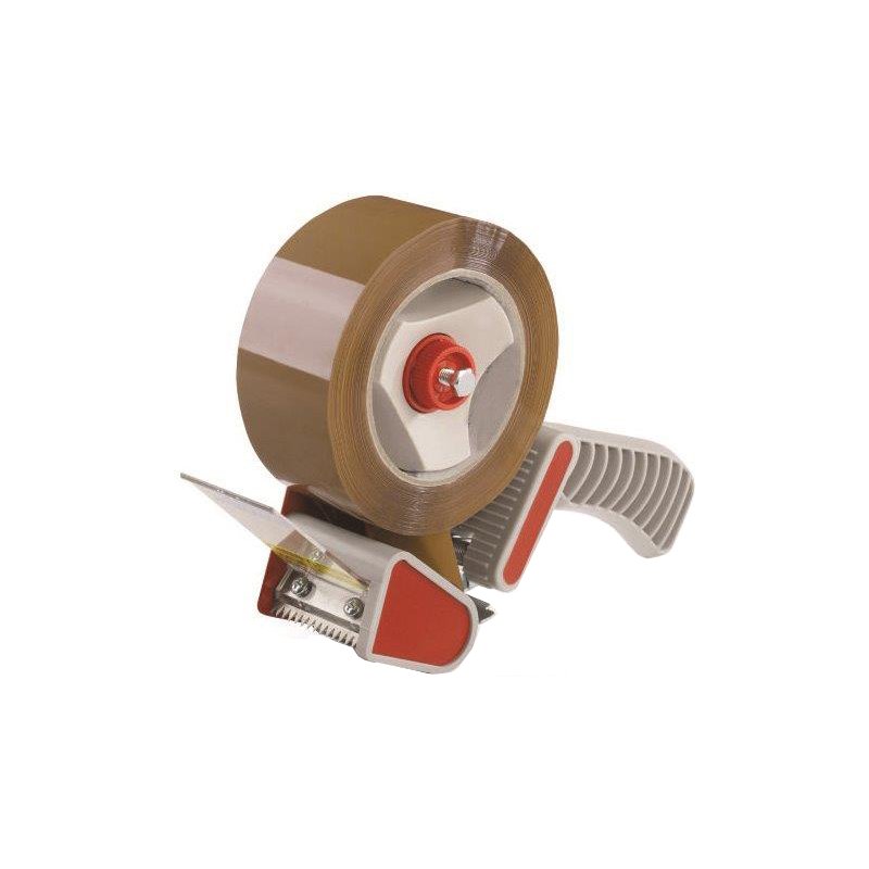 Wonday handafroller voor verpakkingstape, 50 mm, stalen mes, instelbare rem