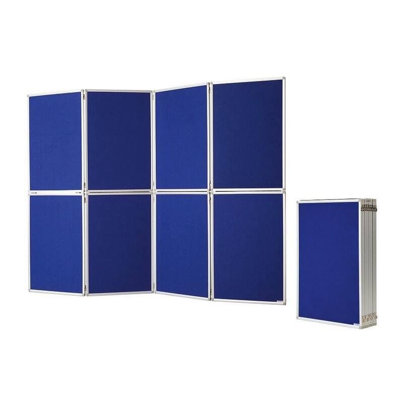 magnetoplan tableau de présentation pliable, gris, 2440×1810 mm