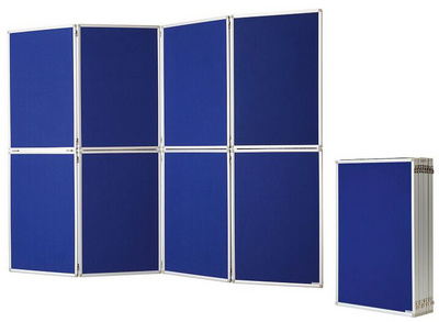 magnetoplan presentatiebord, opvouwbaar, blauw, 244×181 cm