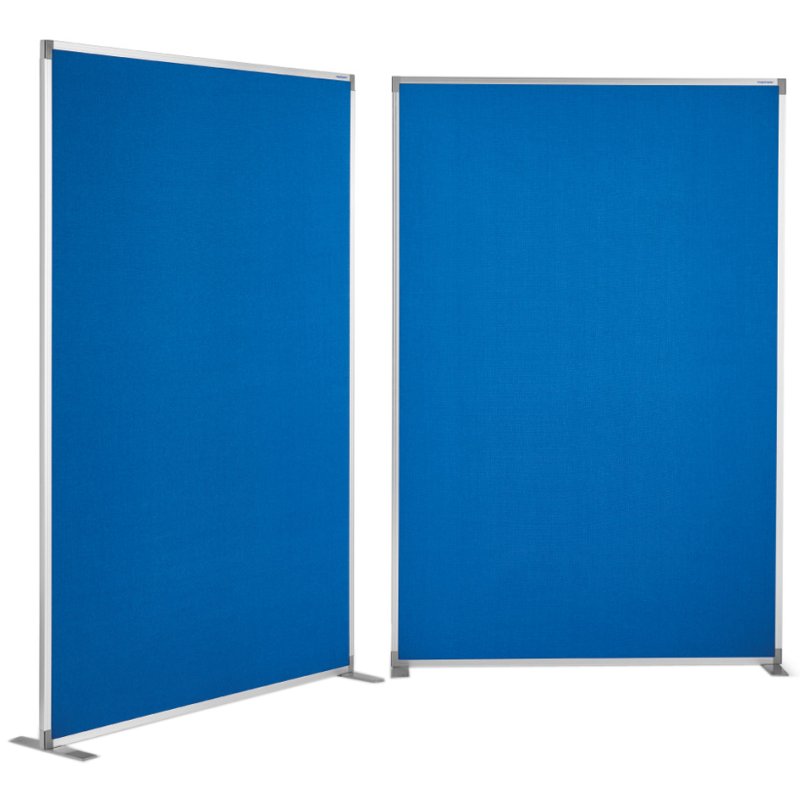 magnetoplan Paravent Textil, bleu, 1250×500×1800 mm