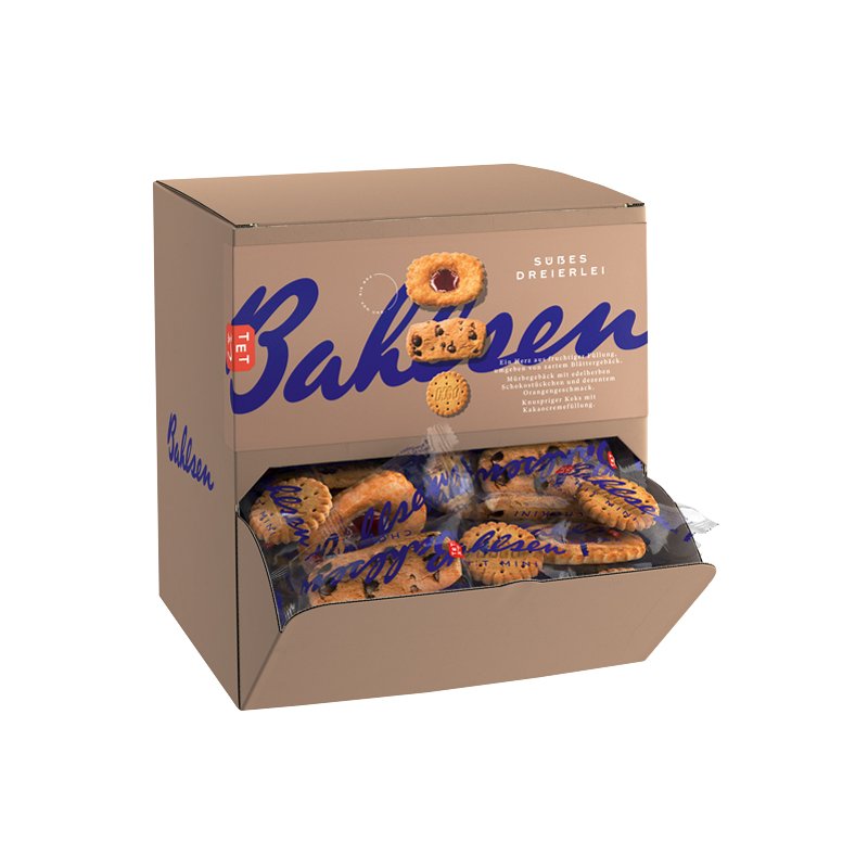 Bahlsen koekjes mix Zoet Drieluik, display, 150 stuks
