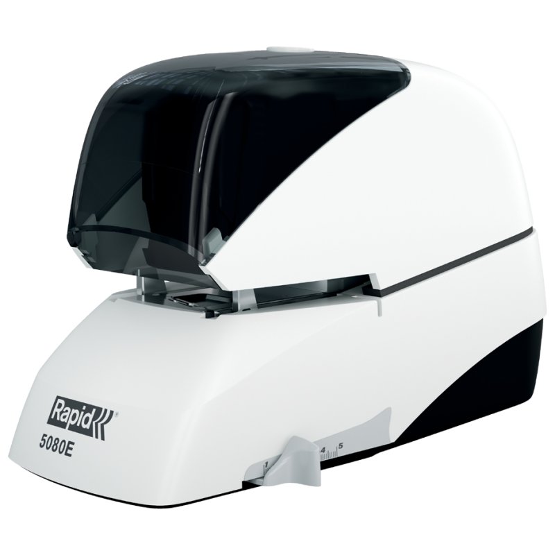 Rapid agrafeuse électrique Supreme 5080e, noire, 80 feuilles, profondeur d'insertion 50 mm