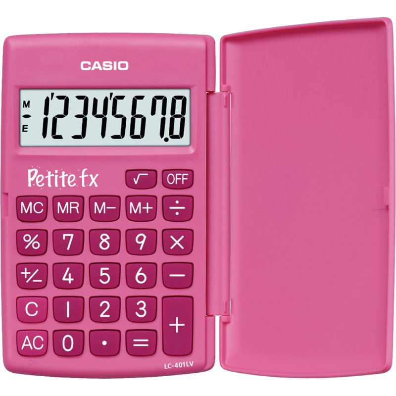 CASIO calculatrice LC-401 LV-BU Petite fx, écran 8 chiffres, bleu