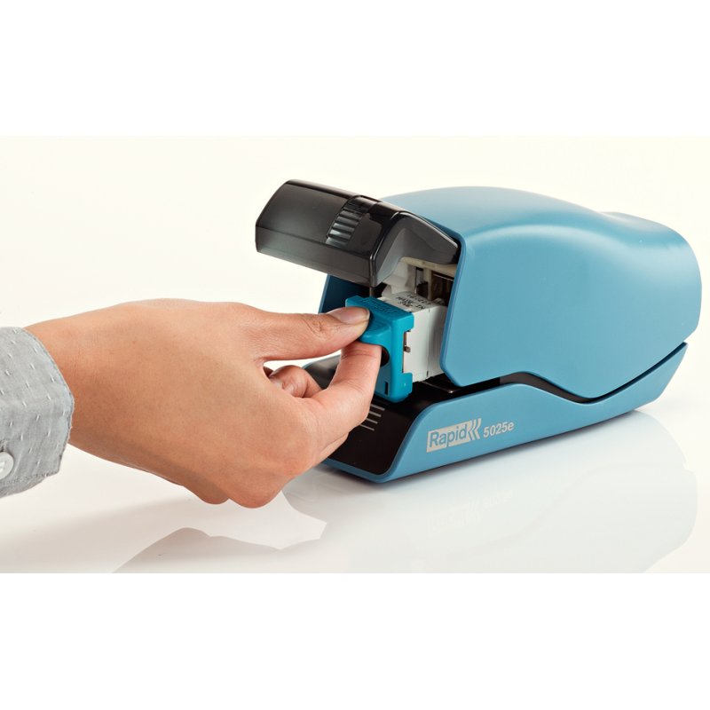 Rapid agrafeuse électrique Supreme 5025e, bleu/gris, 25 feuilles