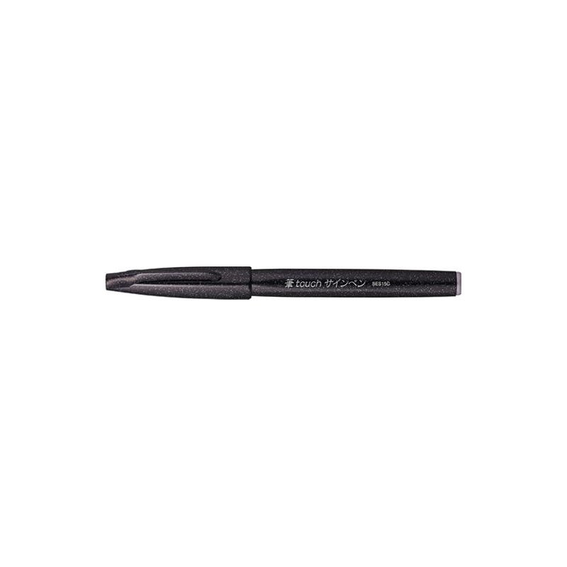 Pentel stylo calligraphie pointe pinceau flexible, rouge, 0,3-2,0 mm